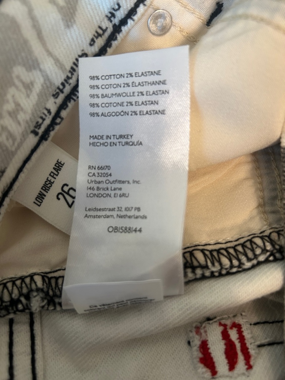 Urban Outfitters BDG newspaper print bengaline low-rise flare trousers - Picture 11 of 11